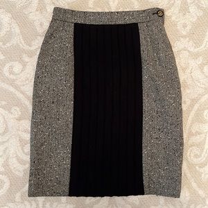 Valentino wool skirt, black and white houndstooth